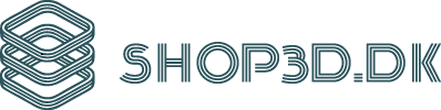 Shop3D.dk logo – dansk webshop med 3D-printede produkter i høj kvalitet