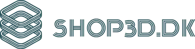 Shop3D.dk logo – dansk webshop med 3D-printede produkter i høj kvalitet