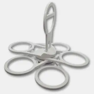 Foldbar ølbærer set i skrå vinkel